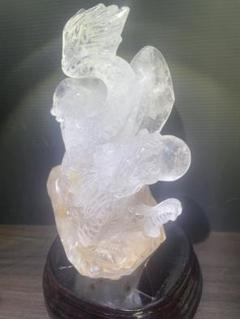水晶　龍の彫り物　ライモナイトイン