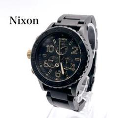 ✨美品✨　Nixon 51-30 クロノグラフ　腕時計　ブラック　ゴールド