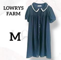 ローリーズファーム　ワンピース　半袖　M　美品　膝上　上品　お呼ばれ　フレア　夏