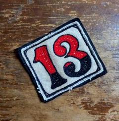 ☆新品☆チェーンステッチ ワッペン 13 ビンテージ 刺繍