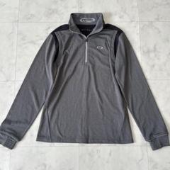 OAKLEY ハーフジップ 長袖 デザイントップス M グレー スポーツウェア