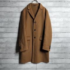 イタリア製 PRADA ロングチェスターコート キャメル100 ラクダ毛