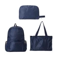 ☆新品☆【折りたたみバッグ 】リュック　ハンドバッグ　旅行　ネイビー　トラベル