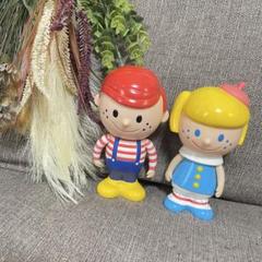 little boy&girl 貯金箱 男の子と女の子　ソフビ　フィギュア