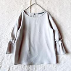 ビーアビリティ　七分袖ブラウス　パール　日本製　上品　華やか　オフィス　お呼ばれ