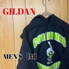 TR141【US輸入】GILDAN(ギルダン)　パーカー【メンズМ】ブラック