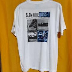 RUSS-K ホワイト Tシャツ サーフィン文化　Мサイズ
