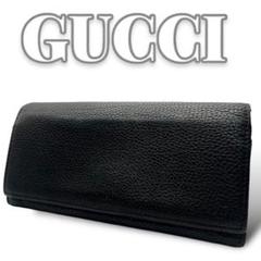 GUCCI レザー ブラック メンズ 長財布 6610