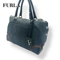 FURLA ハンドバッグ チャーム 購入証明書 スウェード 型押し 本