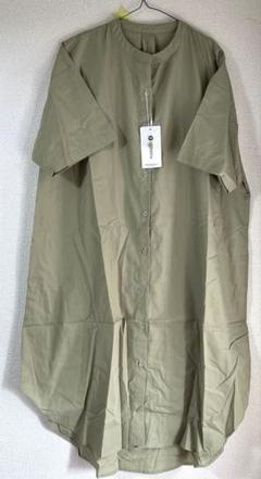 [KKAERDIYA] シャツワンピース レディース 立ち襟 前開き半袖
