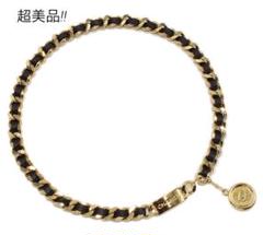 N2148 超美品!! シャネル ココマーク レザー チェーン ベルト