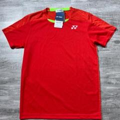 未使用品 YONEX ヨネックス 総柄 ゲームシャツ 赤 S Tシャツ バド