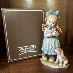 バニーハグ　アンリ　ANRI　イタリア　サラケイ　高さ17ｃｍ　限定品 プレイタイム アンリ ANRI サラケイ 木彫り人形 イタリア 高さ17cm