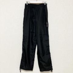 《Reebok》リーボックナイロンパンツ M 黒 裾紐ユニセックス　厚手裏地