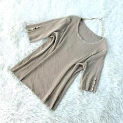 新品未使用タグ付【Ti. ALEFS】ニットレディースカットソー 伸縮性◎M