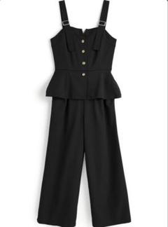 GRL バックルストラップペプラムワイドオールインワン