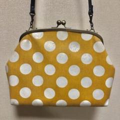 がま口　ショルダー　ドット柄　水玉　 ハンドメイド