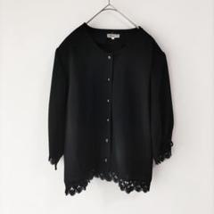 〈エレガンスファッション〉ジャケット　黒　肩パッド　フォーマル　夏