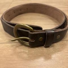 生まれのブランドで RRL ダブルアールエル 茶レザーベルト size 小物