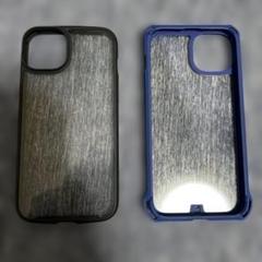 iPhone用ケース ブラック・ブルー 2個セット