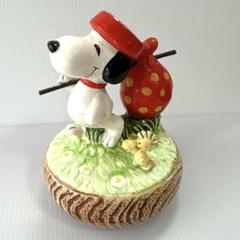 snoopy aviva スヌーピー オルゴール　ビンテージ ヴィンテージ木製スヌーピーオルゴール - メルカリ