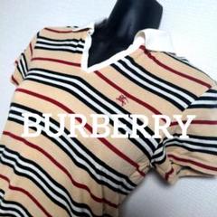 bh47. BURBERRY LONDON ポロシャツ レディースMサイズ相当