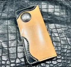 新喜皮革 コードバン ライダース ウォレット 長財布 パイソン 蛇革 縁起物 新喜皮革 コードバン×パイソン 本革 ロングウォレット