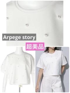 新品未使用タグ付き 今期 arpegestory Tシャツ アルページュトップス 新品 】 タグ付 アルページュ ストーリー カラーロゴTシャツ