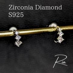 シルバー ダイアモンド レディース プラチナ ジルコン ピアス アクセサリー