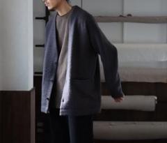 confect コンフェクト カーディガン ジャケットメンズ ウール リネン OVER CARDIGAN Online Limited Color｜nest Robe / CONFECT