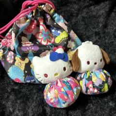 平成レトロ☆サンリオ キャラクターズ ハローキティ＆ポチャッコ ぬいぐるみ＆巾着
