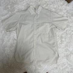 MHL アイボリー 半袖ボタンアップシャツ　Lサイズ　リネン混