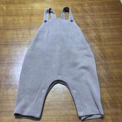 ベージュ サロペット　ロンパース80