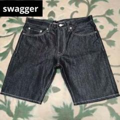 swagger/スワッガー ブリーチ加工デニムハーフパンツ ショートパンツ スワッガー swagger ハーフデニムパンツ ブリーチ加工