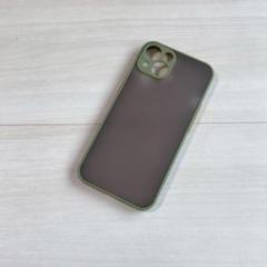 匿名配送❤️iPhone13 ケース カバー カーキ グリーン おしゃれ 韓国