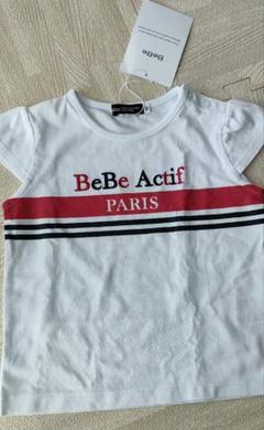 BeBe プリント Tシャツ 90cm ホワイト