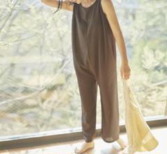 Lilas Campbell オールインワン　ブラウン　ストレッチ