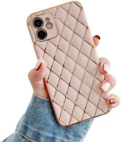 iPhone14ケース 可愛い チェック柄 スマホケースピンク