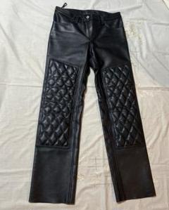 新品1.9万円　KADOYAストレッチ素材 スリムパンツ 黒　膝プロテクター 新品1.9万円KADOYAストレッチ素材 スリムパンツ 黒膝プロテクター