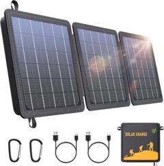 ソーラーパネル 15Wソーラーチャージャー ソーラー充電器 キャンプ 災害時のサムネイル
