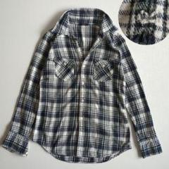 45R 長袖シャツ ネルコットン チェック柄 R刺繍 45rpm サイズ2
