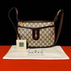 極 美品 グッチ オールドグッチ シェリーライン ショルダーバッグ ポシェット