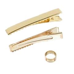 ヘアクリップ ゴールド 60mm 15個 ピン 金具 パーツ ヘアアクセサリー