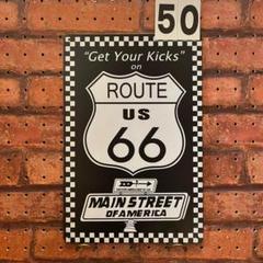 ROUTE66 ルート66 《50》レトロ ブリキ 看板 ☻