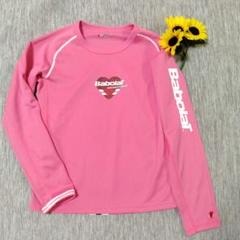Babolatバボラレディーステニス ピンク 長袖TシャツサイズL