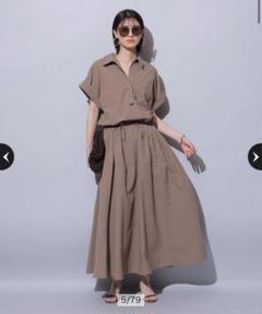 Arpege story アルページュストーリー 半袖ドロストシャツワンピース