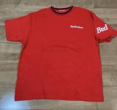 90s バドワイザー Tシャツ 赤 企業系 ビール M BUD