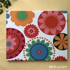 北欧【ファブリックパネル】Flower/big 58×48cm