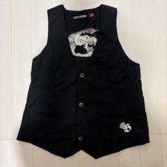 BLOCK CLOTHING 黒のスカルデザインベスト