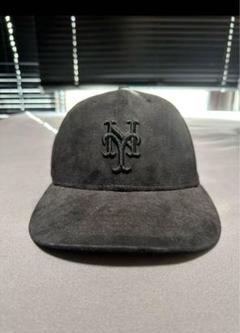 New Era NYロゴ スエードキャップ 黒　59FIFTYのサムネイル